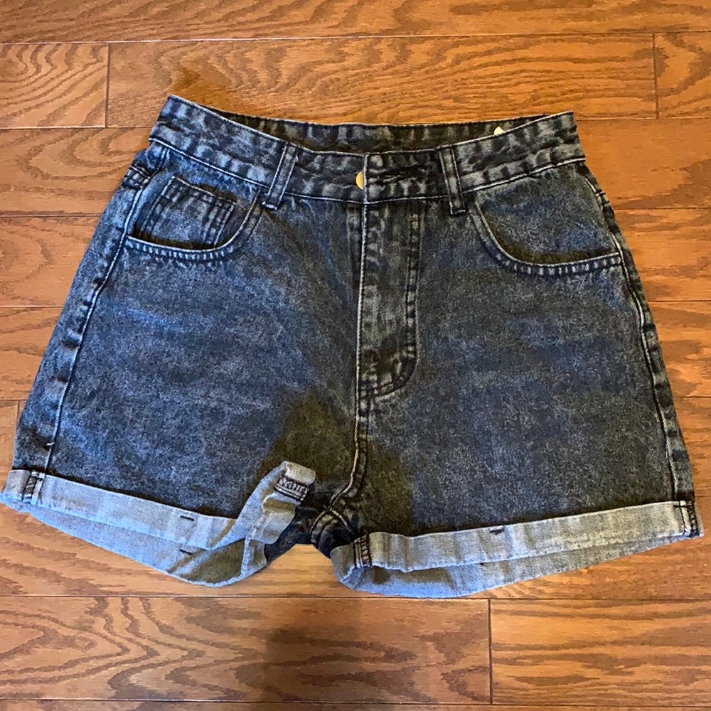 Black Jean Shorts
